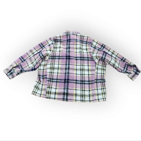 Zara Lavender Plaid Jeweled Oversized Shacket M - Picture 5 of 11